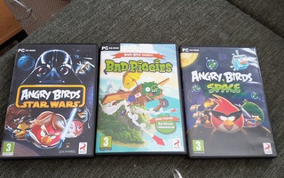 Kolme Angry birds pc peliä